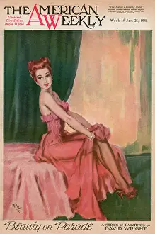 David Wright (terry Parker): David Wright woman in pink evening dress