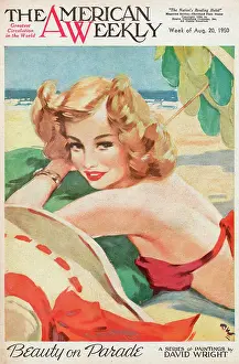 David Wright (terry Parker): David Wright woman in a red bikini on the beach