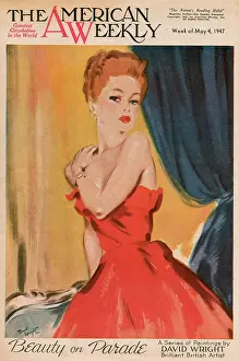 David Wright (terry Parker): David Wright woman in red evening dress