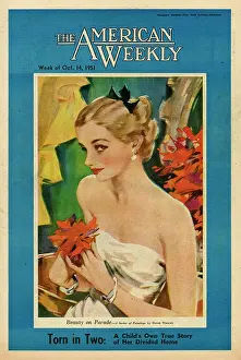 David Wright (terry Parker): David Wright woman with a red flower