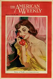 David Wright (terry Parker): David Wright woman with red telephone
