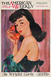 David Wright (terry Parker): David Wright woman with red telephone