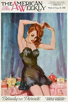 David Wright (terry Parker): David Wright woman in short black underslip