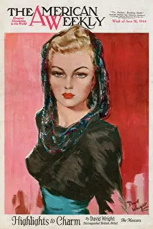 David Wright (terry Parker): David Wright woman with silky patterned hood
