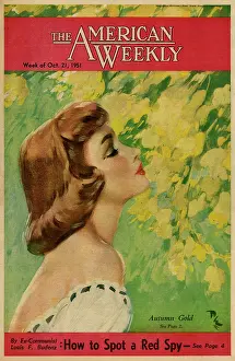 David Wright (terry Parker): David Wright woman smelling yellow flowers