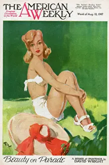 David Wright (terry Parker): David Wright woman in a white bikini