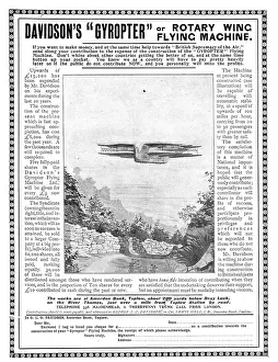 Davidsons: The Davidson's Gyropter Flying Machine - Rotary Wing Machine