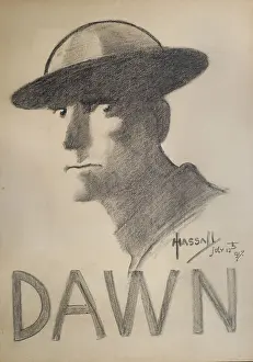Liss Fine Art: Dawn, 1917, by John Hassall, WW1