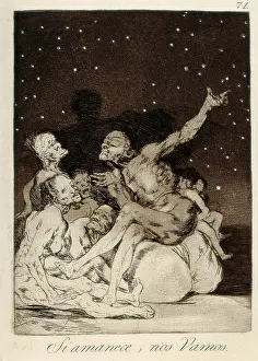 When day breaks we will be off, Plate 71 of Los Caprichos