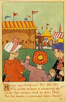 A Day at the Fair. Coconut shy