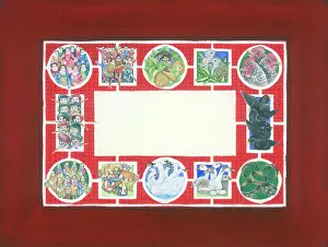 Illustrating: The Twelve Days of Christmas border design