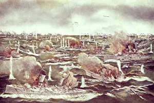 Wiesbaden: Daytime scene, Battle of Jutland, WW1