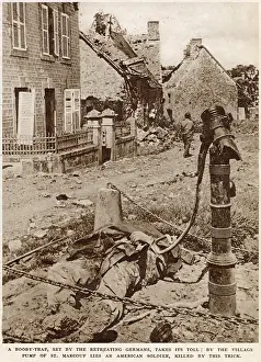 Paratroops: Dead American Soldier in Normandy; Second World War, 1944