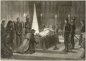 Privately: Dead Pope Pius IX Lying in state