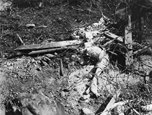 Entangled: Dead Turkish soldier WWI