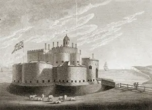 Walmer: Deal Castle engraving