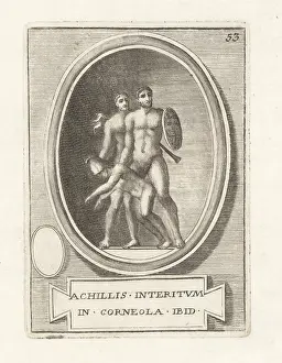Antonio Gori: The death of Achilles, with Ulysses and Ajax