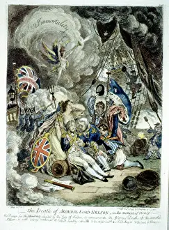 Gilray: The Death of Admiral Lord Horatio Nelson