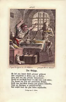 Miser: Death bursts into the strong room of a Miser