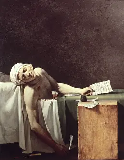 Neuchatel: The Death of Marat, by Jacques-Louis David