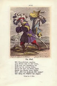 Holbeins: Death as a peasant kills the Earl by crushing