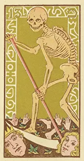 Dismemberment: Death personified on a Tarot card