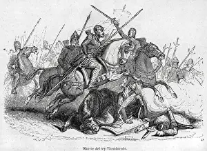 Visigoth: Death of Visigothic king Theodoric I during battle