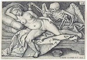 Sandglass: Death and the woman asleep