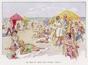 Deauville: Deauville, the beach 1935