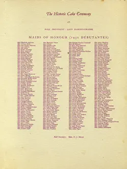 Debs: Debutante ephemera - Queen Charlotte's Ball