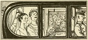 Curtsey: Debutante queuing in the Mall by Rex Whistler