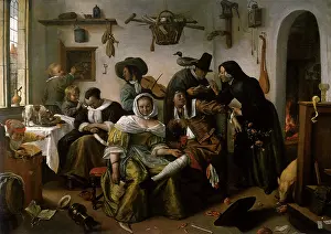 Steen: Decadent Household, by Jan Steen