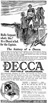 Gramophones: Decca gramophone advertisement, 1917