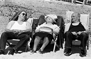 Tenby: Deck chairs Tenby, Wales