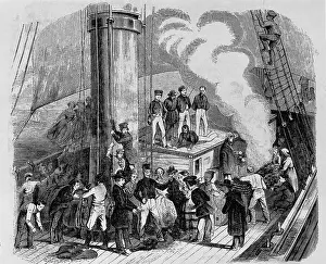 Bacon: On the deck of an emigrant ship, 1849