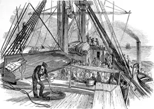 Coiling: The Deck of an Emigrant Ship bound for Australia, 1850