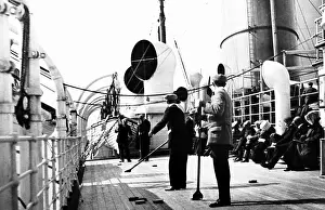 Quoits: Deck games on board a trans-Atlantic liner, early 1900s