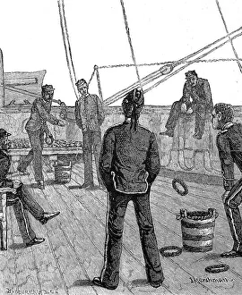 Quoits: Deck Quoits on board a Troopship 1876