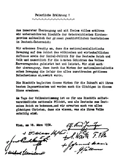 Ballot: Declaration of Austrian bishops, 1938