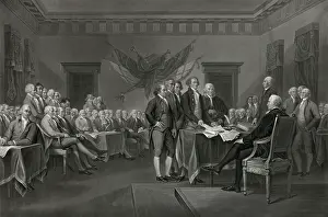 Juillet: Declaration de l'independance des etats-unis d'amerique, le