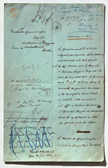Autographing: Declaration of war between Austria-Hungary and Serbia