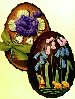 Bluebell: Decorated chocolate Easter eggs