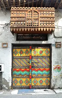 Pearling: Decorated door, Muharraq, Bahrain