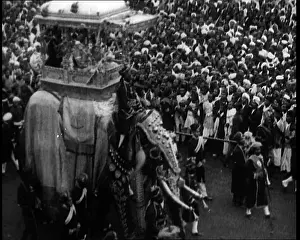 Howdah: Decorated Elephant With Howdah Containing Passengers