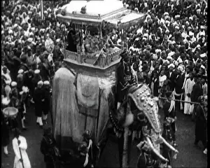 Howdah: Decorated Elephant With Howdah Containing Passengers
