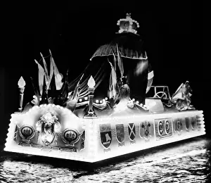 Tramways: Decorated illuminated Coronation tram, Burnley