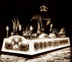 Tramways: Decorated illuminated Coronation tram, Burnley
