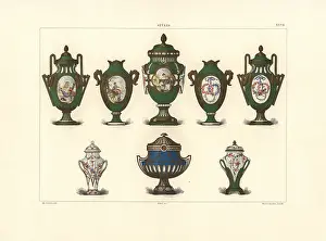 Gillot: Decorated vases
