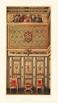 Ernst Ewald: Decorated wall panels and chairs in the Palace