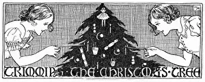 Decking: Decorating the Christmas tree, 1938